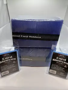 BCW 3"x4" Standard Topload Card Holder & Standard Sleeves 200 ct - Ultimate Protection for Your Valuable Cards, Great for Pokemon, Football, Magic, Baseball Cards, and More