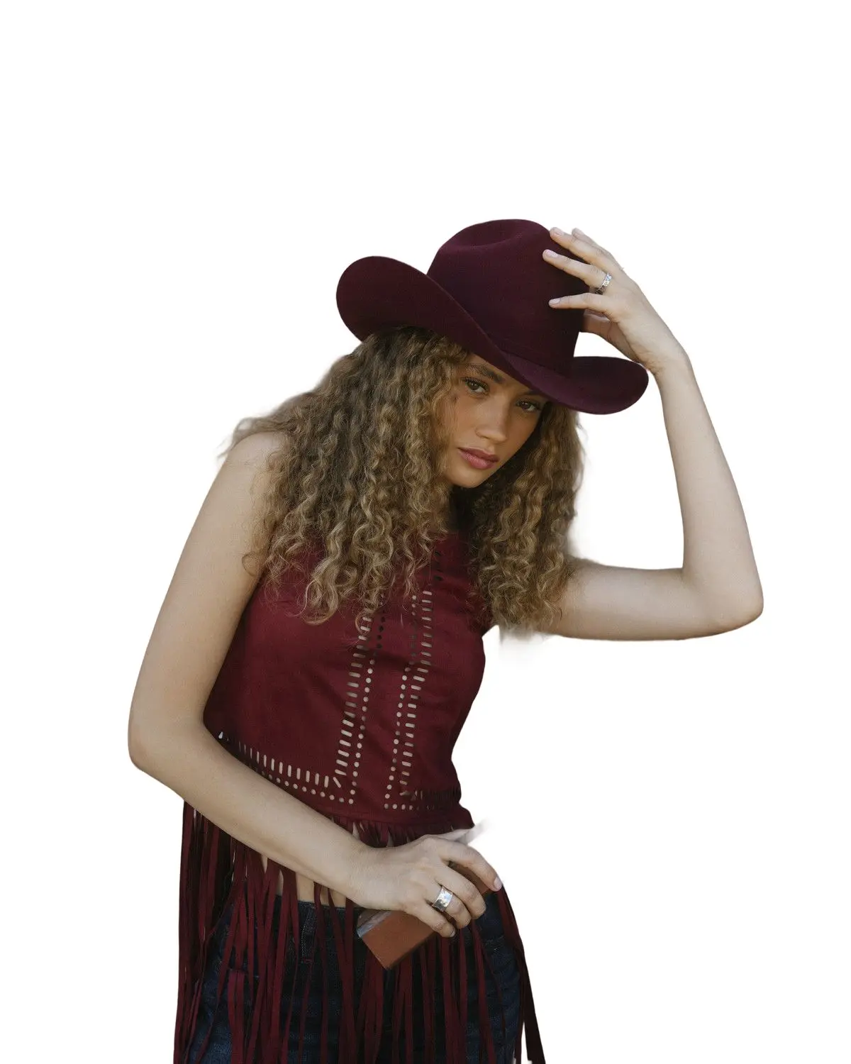 Idyllwind Women's Women'S Whitsett Cutout Faux Suede Fringe Tank Top - Iwfa25k34-Cy