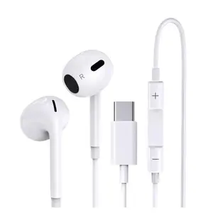 USB C Headphones for iPhone 17/16/15, Type C Earbuds Wired Earbuds with Microphone & Remote Control Noise Cancelling Earphones, Compatible with iPhone 17/16/15 Pro Max, iPad, Most USB C Jack