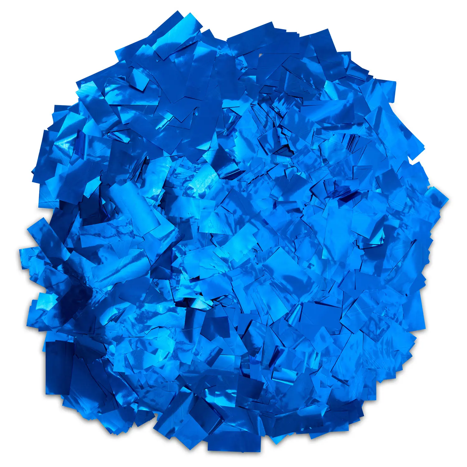 Elegant Luxury Rectangular Reflective Blue Mylar PVC Confetti - 1.96x0.8in, 1lb Loose Pack, Metallic Shine, Slow Fall, Long-Lasting Visual Effect, Confetti Cannon Compatible for Weddings, New Years Eve, Nightclubs Parties
