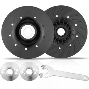 2PCS 4.5"/4-1/2" x 5/8"-11 Ribbed Angle Grinder Backing Pad Resin Fiber Disc for Grinding Polishing Sanding Woodworking