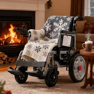 HOMYKING Foldable Electric Wheelchair Left/Right Hand Switchable 250W Dual-Motor 15 Miles Range 300-Pound Capacity Comfortable Seat Cushion for Elderly & Adults with Leg Disabilities Christmas Gifts Black Friday Specials - Healthcare