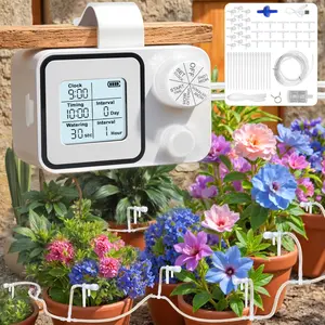 Automatic  Waterer Indoor Self Watering System,  Watering Devices, Automatic Watering System for 15 Potted  with Programmable Water Timer,  Watering System for Vacation