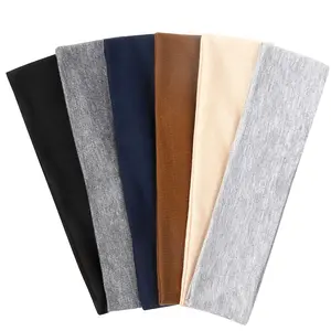 Headbands for Women Short Hair Non Slip Elastic Sweat Hairbands Soft Fabric Hair Bands Workout Yoga Running Sport Thin Hair Wrap for Girls