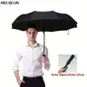 Meiqilin waterproof travel umbrella, fully automatic folding umbrella, reinforced windproof frame, suitable for daily commuting and business travel, UPF50 sun and rain dual-use neutral umbrella, 1/2 pack, shipped within 24 hours