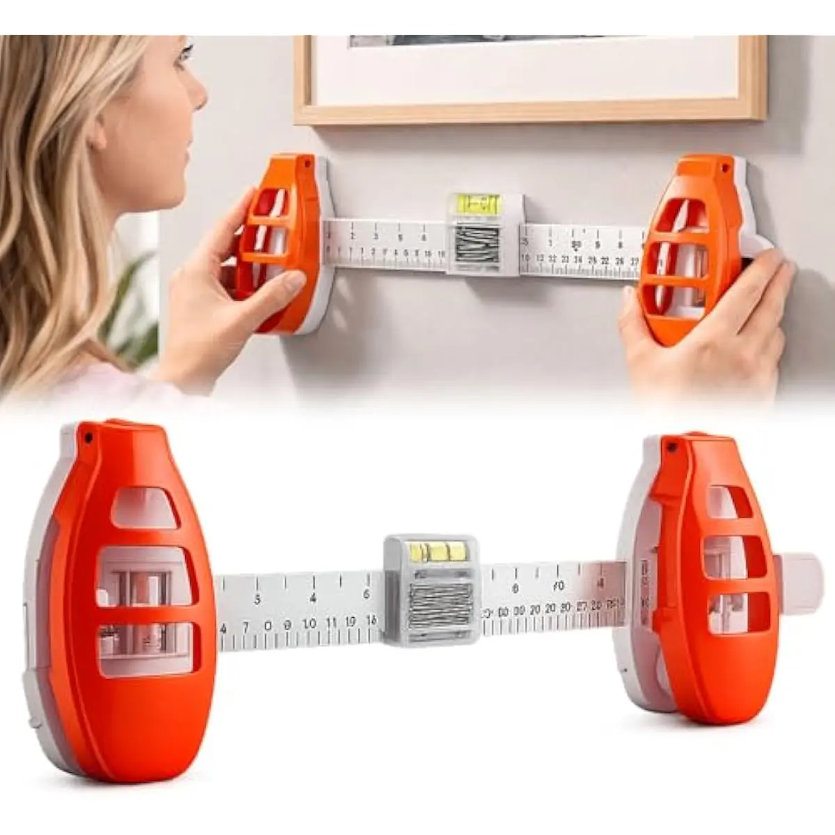 1/2/3 Pcs Level Ruler Picture Hanging Multi-Tool Kit, 3-in-1 Precision Marking Guide with Built-in Bubble, Drywall/Plaster Wall Aligner for Mirrors & DIY Home Decor