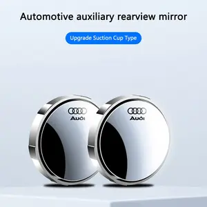 2Pcs Round Frame Convex Blind Spot Mirror Wide-angle Adjustable Rearview Mirror for Audi A4 B5 B6 B7 B8 B9 A3 8P 8V 8L A5 A6 C6 C5 C7 4F A1 A7 A8 Sline Fisheye Blind Spot Mirrors