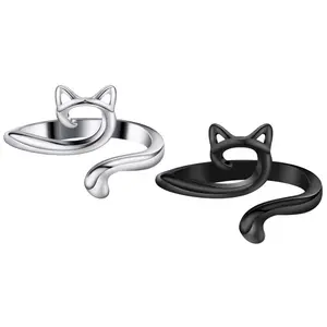 2Pcs Adjustable Knitting Crochet Loop Ring Knittied Yarn Guide Finger Faster Holder Thimble Crocheters Thread Ring Sewing Tools NONE