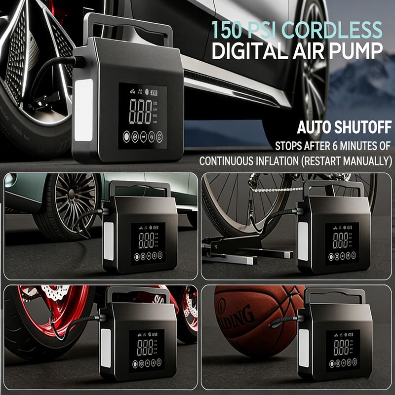 【Hieha】Winter savior Portable Car Jump Starter, 4000A Car Battery Jump Starter with 150PSI Tire Inflator, 12V Car Battery Jump Starter, 15000mAh Power Bank, with LED Light