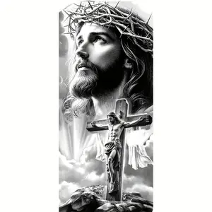 1 piece, Jesus - 5D DIY Diamond Painting Set, a stress-relieving tool, suitable for beginners, full diamond painting kit, suitable for home wall decoration, 40*60cm/15.7*23.6inch