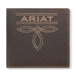 A3563502 Ariat Men's Large Bifold Bug Stitch Wallet