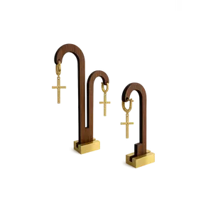 14K Gold Cross Earrings with CZ (Cubic Zirconia)