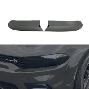 Smoked Acrylic Headlight Covers for 2016-2023 Dodge Charger By Tint My Light