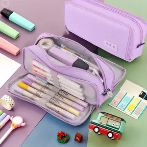 Large Capacity Pencil Case, Stylish Office Stationery Storage Bag, Simple Durable Multi-Functional Pen Bag for Boys and Girls, Office Stationery Supplies