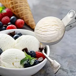Stainless Steel Ice Cream & Fruit Spoon, Durable Ball Shaped Scoop for Watermelon, Honeydew Melon, Papaya, Food Safe Kitchen Tool, Kitchen Gadgets