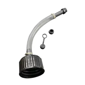KP KOOL PRODUCTS 15" Racing Fuel Filler Hose – Transparent Gas Can Spout Kit with Stopper Cap & Vent Plug – Fits VP Racing, Pit Posse, Space Saver, Jegs, Scribner & More – Flexible No-Spill Fuel Jug Hose for 3-5 Gallon Utility Cans