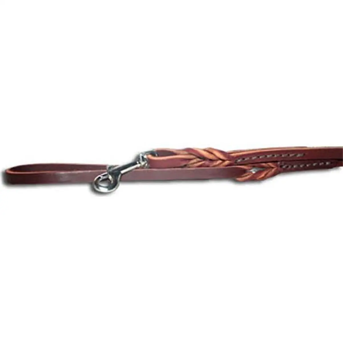 Leather Brothers Omnipet Genuine Latigo Leather Outdoor Training Lead - 0.375 in. x 6 ft., Burgundy, Durable Brass Hardware, Secure Fastening, Paw-Perfect for Training, Stylish Look
