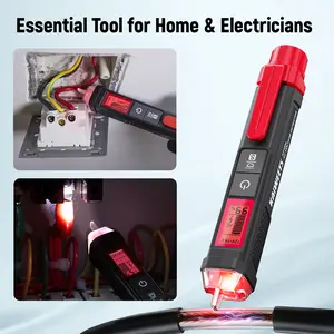 [fathersdaygift]  KAIWEETS Voltage Tester/Non-Contact Voltage Tester with Signal Percentage, Dual Range AC 12V/70V-1000V, Live/Null Wire Tester, Electrical Tester with LCD Display, Buzzer Alarm, Wire Breakpoint Finder