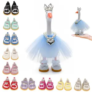 Mini Desk Goose Princess Shoes Outfits 7 Inch Desktop Goose Delicate Adorable Princess Shoes Accessories Pretty Office Decor & Cute Home Desk Decoration Gift