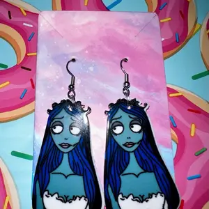 New handmade pierced dangling earrings EMILY Corpse Bride Halloween Costume