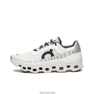 Brand New Sealed Original Box Unisex Off White Mesh Running Sneakers Gray CLOUDTEC Side Print Round Hole Segmented Hollow Thick Cushion Sole Non Slip Athletic Walking Gym Daily Sports Trainers