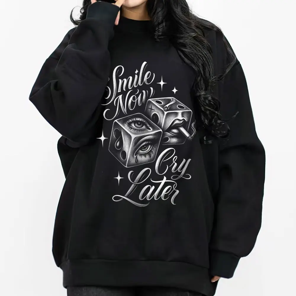 Classic Laugh Now Mask Design Chicano Clothing Mexican Clothes Lowrider Clothes Oversized Graphic Tee Medium Heavy Sweatshirt Hoodie for Men & Women Unisex Casual Fit
