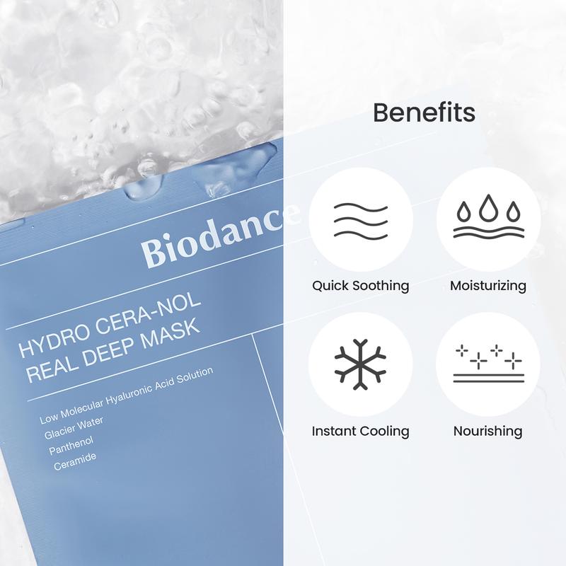 [Biodance Official] Cera-nol All Day hydrating DuoㅣHydro Cera-nol Real Deep Mask & Cera-nol Gel Toner Pads, Double Hydrating