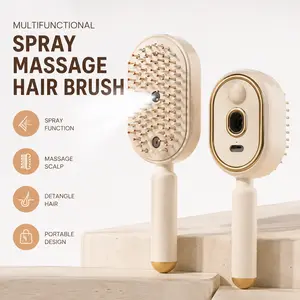 Spray Air Cushion Massage Comb Self-Cleaning Anti-Tangle Essential Oil Mist Hair Care Comb Anti-Static Volumizing Aromatherapy Comb