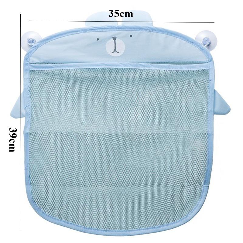 New Cartoon Duck Baby Bathroom Mesh Bag Sucker Design for Bath Toys Kids Animal Shapes Cloth Sand Toys Storage Net Bag