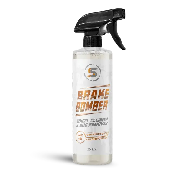 Brake Bomber: Wheel, Tire & Bug Cleaner. Top car cleaning product for brake dust, grime, & more! Perfect for car cleaning kits.