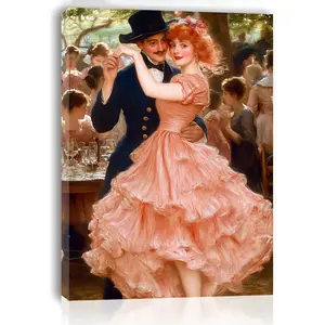 Charming Couple Dancing Canvas Art - 29.97cm x 39.88cm Wooden Frame Wall Decoration, Suitable for Living Room, Bedroom, Kitchen and Office - Perfect Christmas Gift, Room Decoration, Canvas Painting, Home Decoration, Perfect Room Decoration