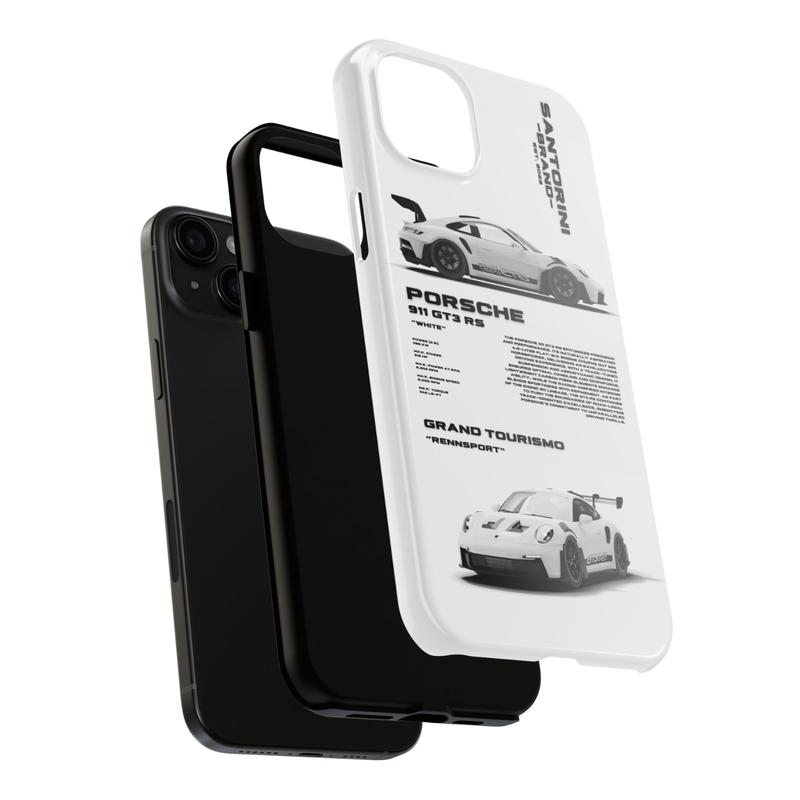 Porsche 911 GT3 RS Matching Phone Case for Couples| Black & White His & Hers Porsche Phone Cover for iPhone 16 Promax, Samsung, Pixel| Supercar Art, Car Enthusiast Gift for Automotive Supercar Lover