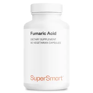 Supersmart - Fumaric Acid 500mg per Day (Maximum Strength) - Natural Supplement | Non-GMO & Gluten Free - 90 Vegetarian Capsules