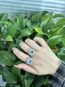 Rose(9870)gc.Londonblue ring