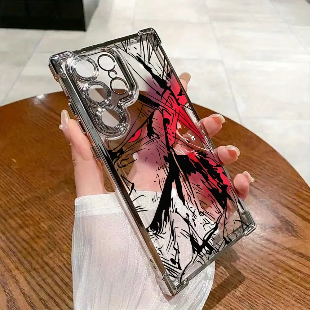 Phone case: New Cartoon Character Pattern, Transparent Electroplated Four-Corner Drop Protection Phone Case for Galaxy S25/S25 Ultra/S25 Plus/S25 /S24/S24 FE/S24 Ultra/S23/S23 Ultra/S22/S21/S21 FE/S20 Anti-Drop Clear Soft Back Cover, 16+ Models