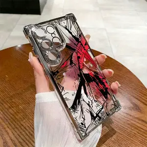 Phone case: New Cartoon Character Pattern, Transparent Electroplated Four-Corner Drop Protection Phone Case for Galaxy S25/S25 Ultra/S25 Plus/S25 /S24/S24 FE/S24 Ultra/S23/S23 Ultra/S22/S21/S21 FE/S20 Anti-Drop Clear Soft Back Cover, 16+ Models
