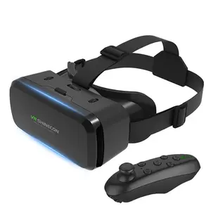 Shinecon Virtual Reality 3D VR Glasses Headset Goggle Helmet Device Lenses Smart For Smartphone Cell Phone Mobile Viar Realidade Controller game video Viewer Hedset augmented gamer Gogle joystick Accessories machine movie film wearable Set