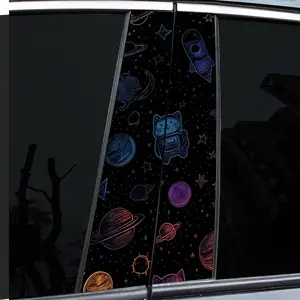 2-Piece graffiti graphic themed B-pillar car decal, durable vinyl, semi-matte, easy to attach - perfect for glass and metal surfaces, - as well as decorative laptops - helmets - motorcycles, Sticker For Cars