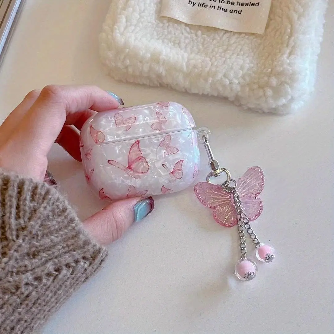Butterfly Pattern Soft Tpu Protective Case, Durable Scratch-Resistant Cover with Precise Cutouts, Fashionable Accessory for AirPods 1/2/3/4 & AirPods Pro/pro 2, Protection, Earphone Protective Cover, Audio Accessory