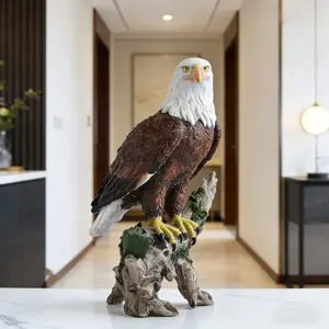 Realistic -Tailed Eagle Figurine Resin Crafted Natural Color Transition Detailed Art Decor for Home Office Collection Display