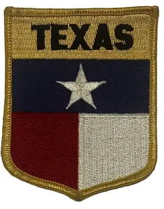 Texas Shield Patch 9mm x 7mm with Texas Text and Star Design