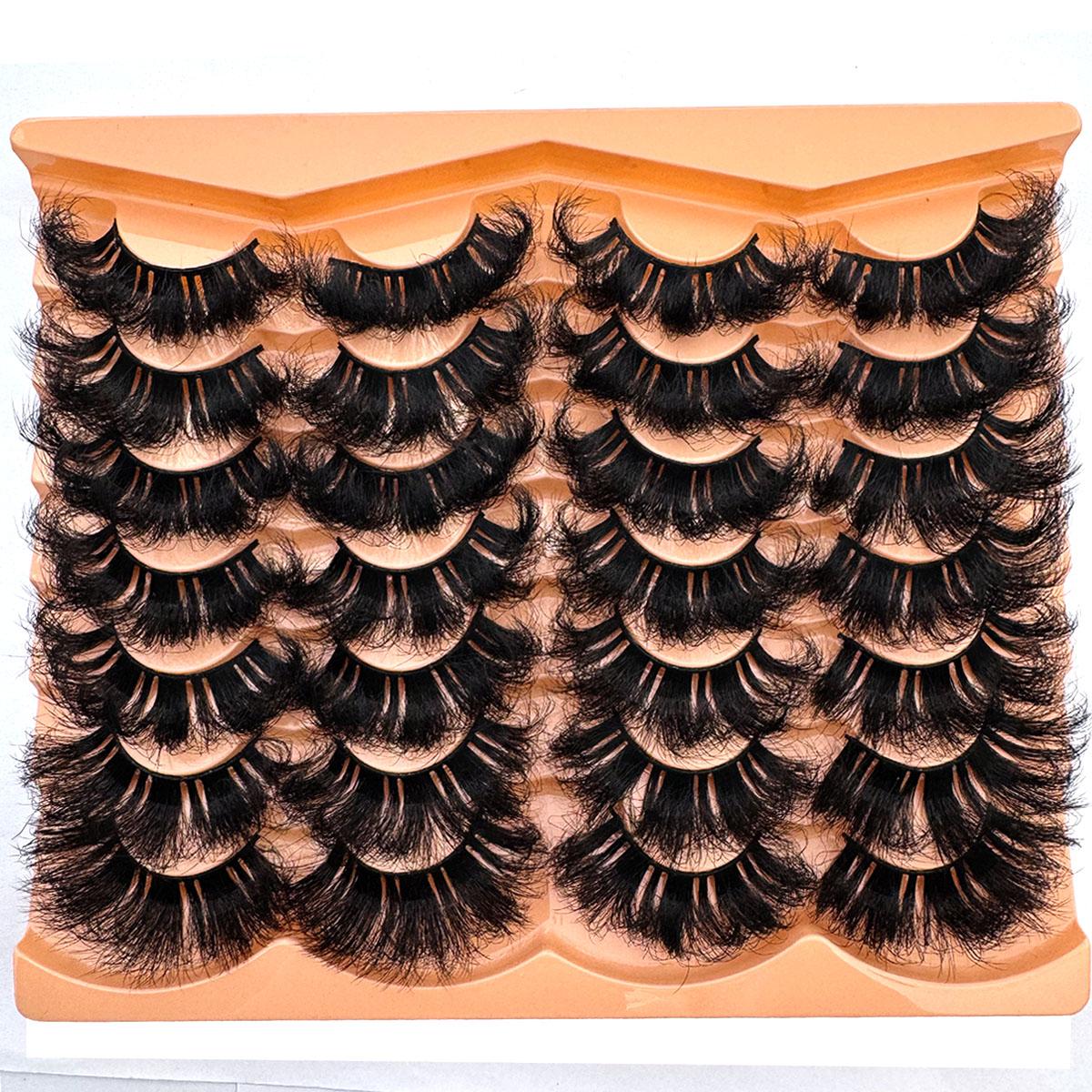 UMIRYAO 14 Pairs Thick, Elegant D-Curl Fluffy Faux Mink Eyelashes, 3D Natural Looking Soft Wispy Russian Curl Dramatic Messy Mink Lashes, Full Strip Lashes Extension For Beauty Makeup, Reusable For Daily And Party, Great Gift UMIRYAO 14 Pairs Thick, Elegant D-Curl Fluffy Faux Mink Eyelashes, 3D Natural Looking Soft Wispy Russian Curl Dramatic Messy Mink Lashes, Full Strip Lashes Extension For Beauty Makeup, Reusable For Daily And Party, Great Gift