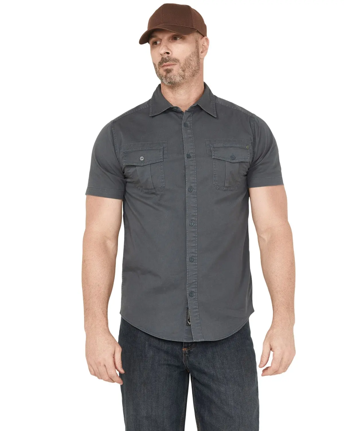 Thorogood Men's Men'S Stretch Utility Short Sleeve Button-Down Work Shirt - Tg206131-Visl