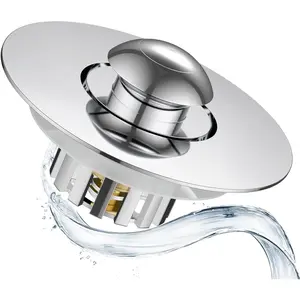 3-in-1 Pop Up Tub Drain Plug, Bathtub Drain Stopper, Bathtub Plug Drain Stopper, Tub Stopper, Anti-Clogging, for 1.42"-1.97" Drain HOL