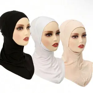 Adha Labels Set of 3 Hijab Underscarf Ninja "Cotton" Basic Cotton Inner Underscarf Headband for Hijab Wearers Comfortable Versatile Design