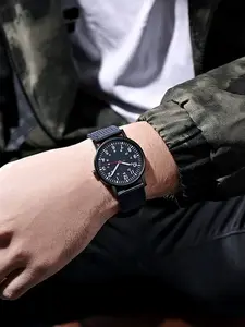 Luminous Men Sport Military Watch Shock Resistant Wristwatches Simple Nylon Band Male Army Wrist Watch Quartz Relogio Masculino