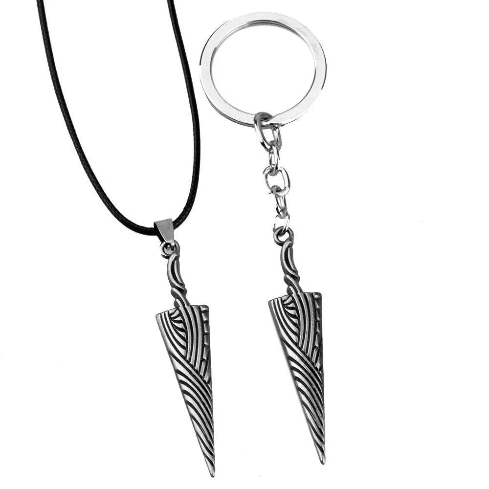 100% New Hollow Knight Zinc Alloy Spike-Shape Pendant Necklace, Unisex Chain & Link Costume Jewelry, Daily Wear Accessory, Casual Cosplay Small Gift, Keychain Alternative