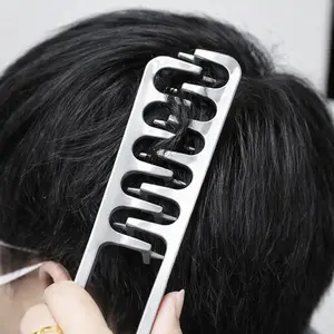 Wide Tooth Volumizing Comb, Fluffy Hair Root Lifting Styling Tool, Korean Texture Styling Comb for Natural Volume, Curly & Thick Hair Care