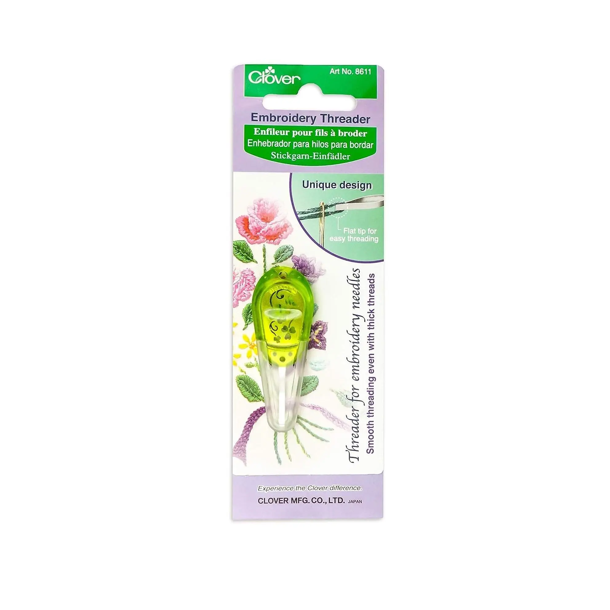 Clover Needle Threader for Embroidery Needles CL8611