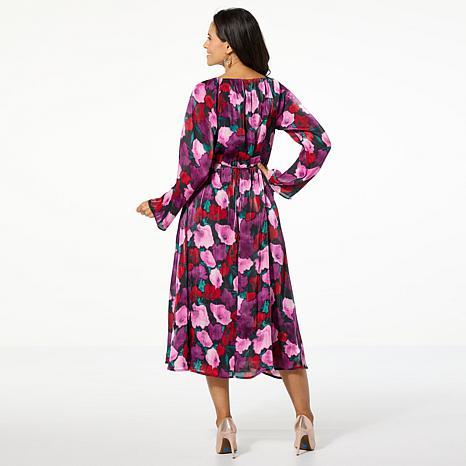 TWRHLL by Christie Brinkley Metallic Maxi Dress with Pockets